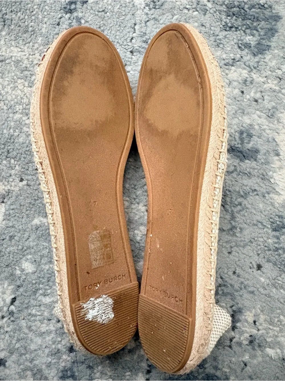 Tory Burch Color Block Canvas and Leather Espadrille, Women’s 7